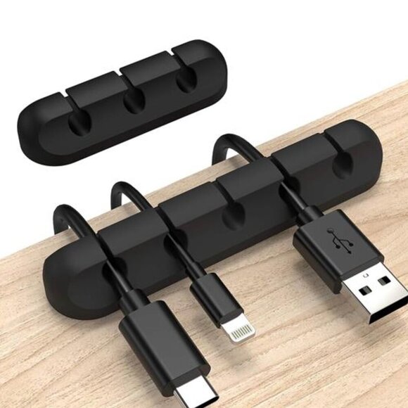 Cable Organizer Clips Adhesive Cord Holder Wire Management for Desk Car Home - Picture 1 of 8
